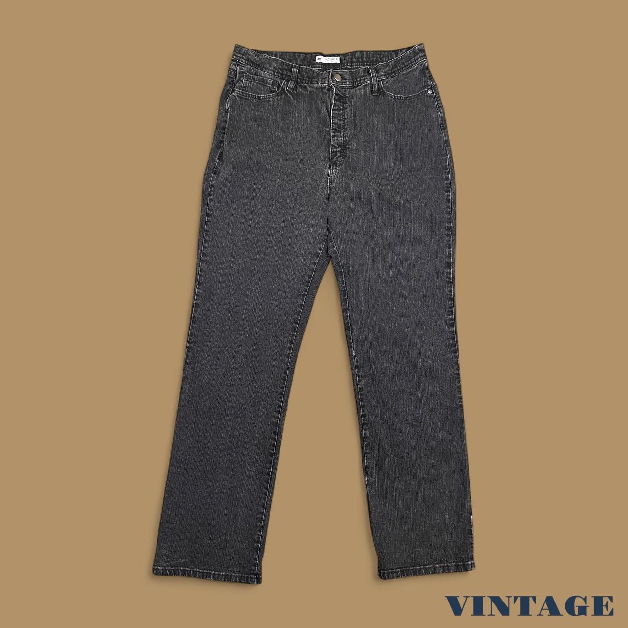 Vintage Lee Straight Leg Boyfriend Jeans Charcoal Black W34 L32