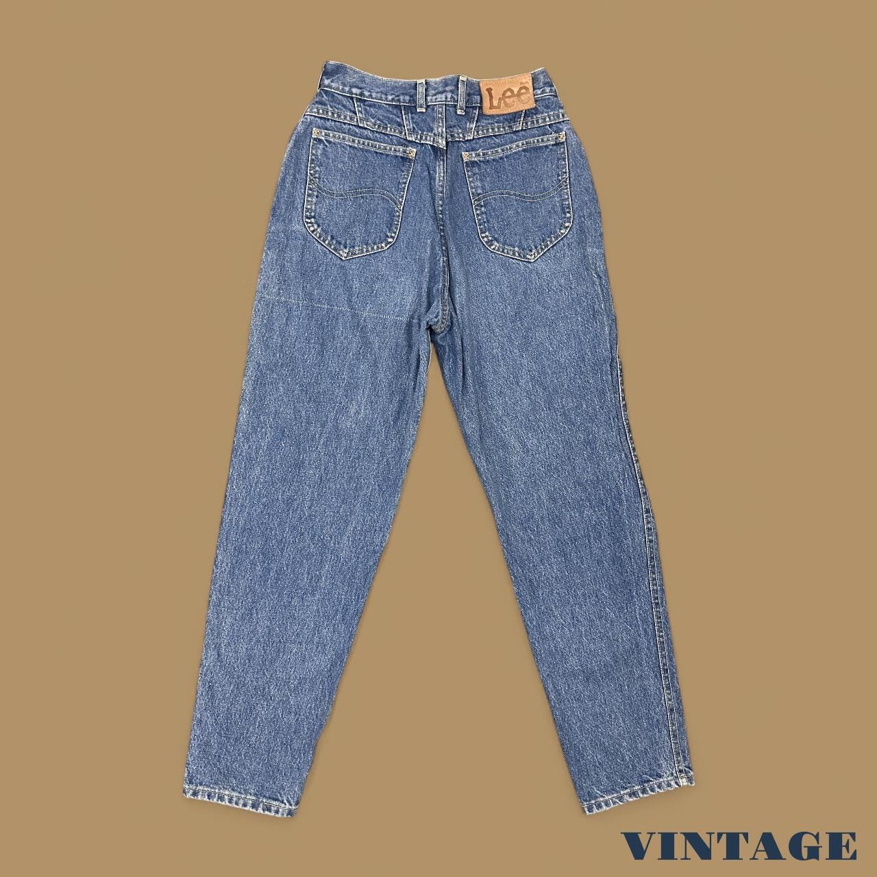 Vintage 80's Lee Riders Tapered Leg Mom Jeans Mid Blue W26 L29