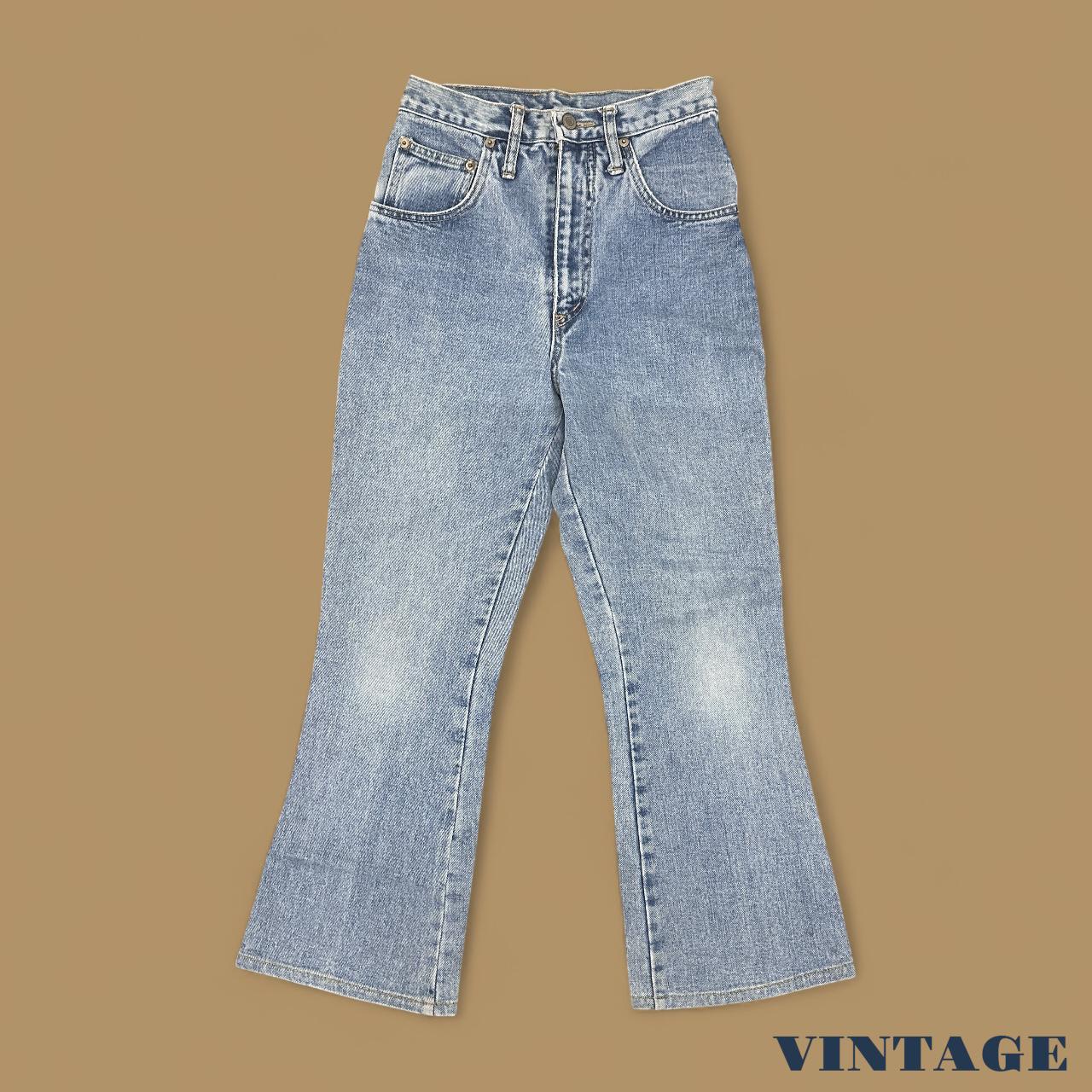 Vintage Y2k Airport Bootcut Jeans Light Blue W25 L26