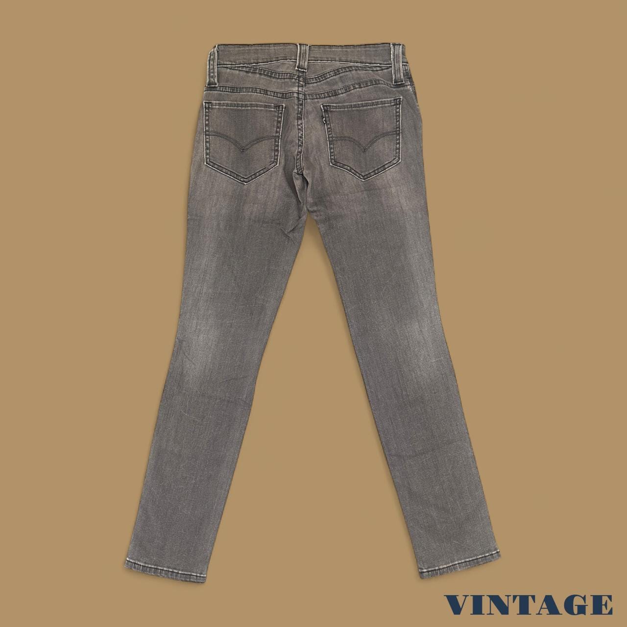 Vintage Levi's Slim Fit Straight Leg Jeans Charcoal Grey W29 L34