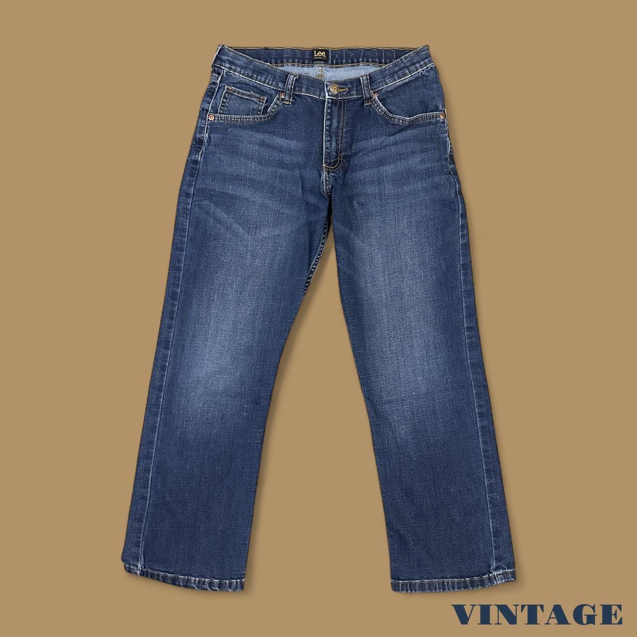 Vintage Lee Straight Leg Boyfriend Jeans Dark Blue W30 L28