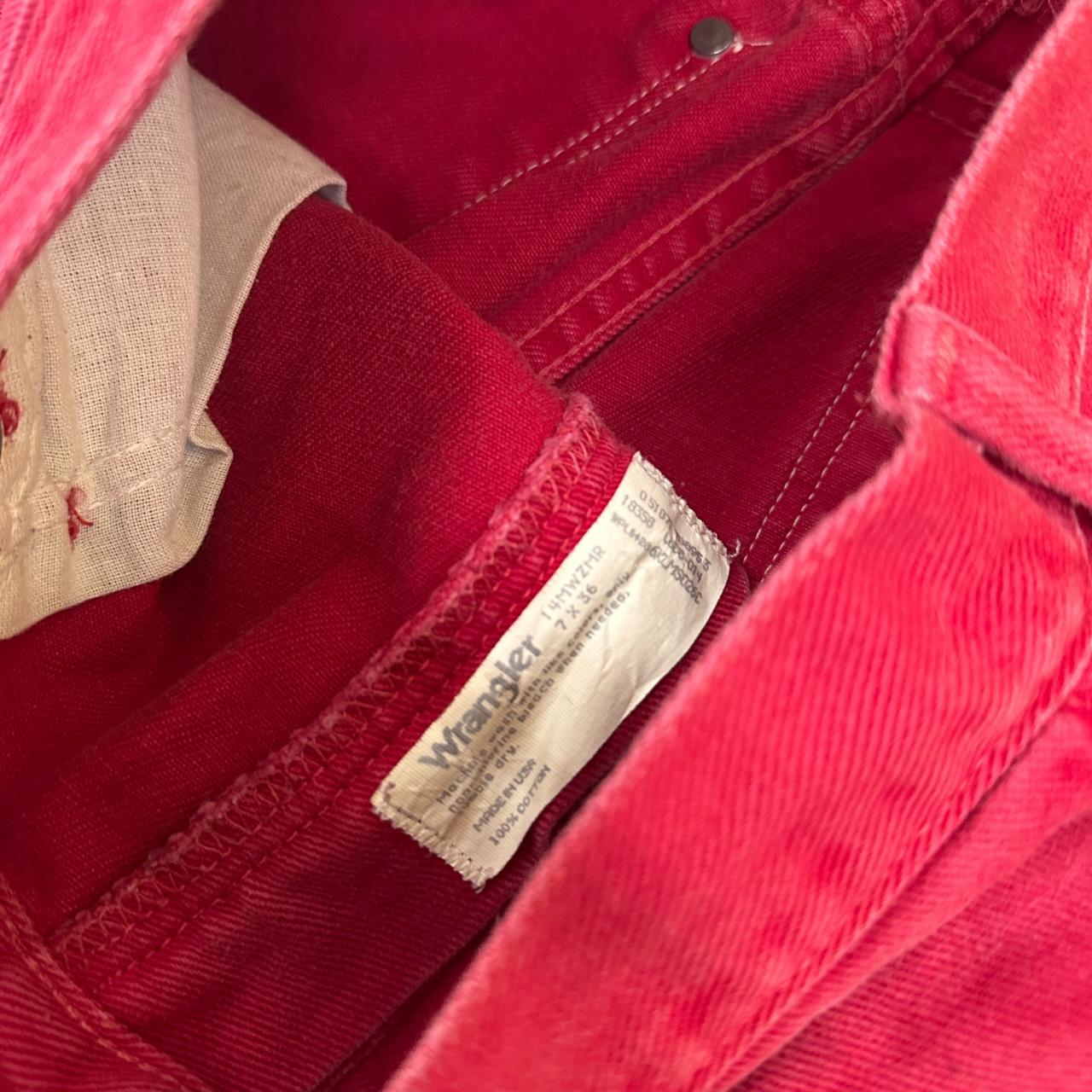 Vintage Wrangler USA Made Straight Leg Mom/Boyfriend Jeans Red W27 L36
