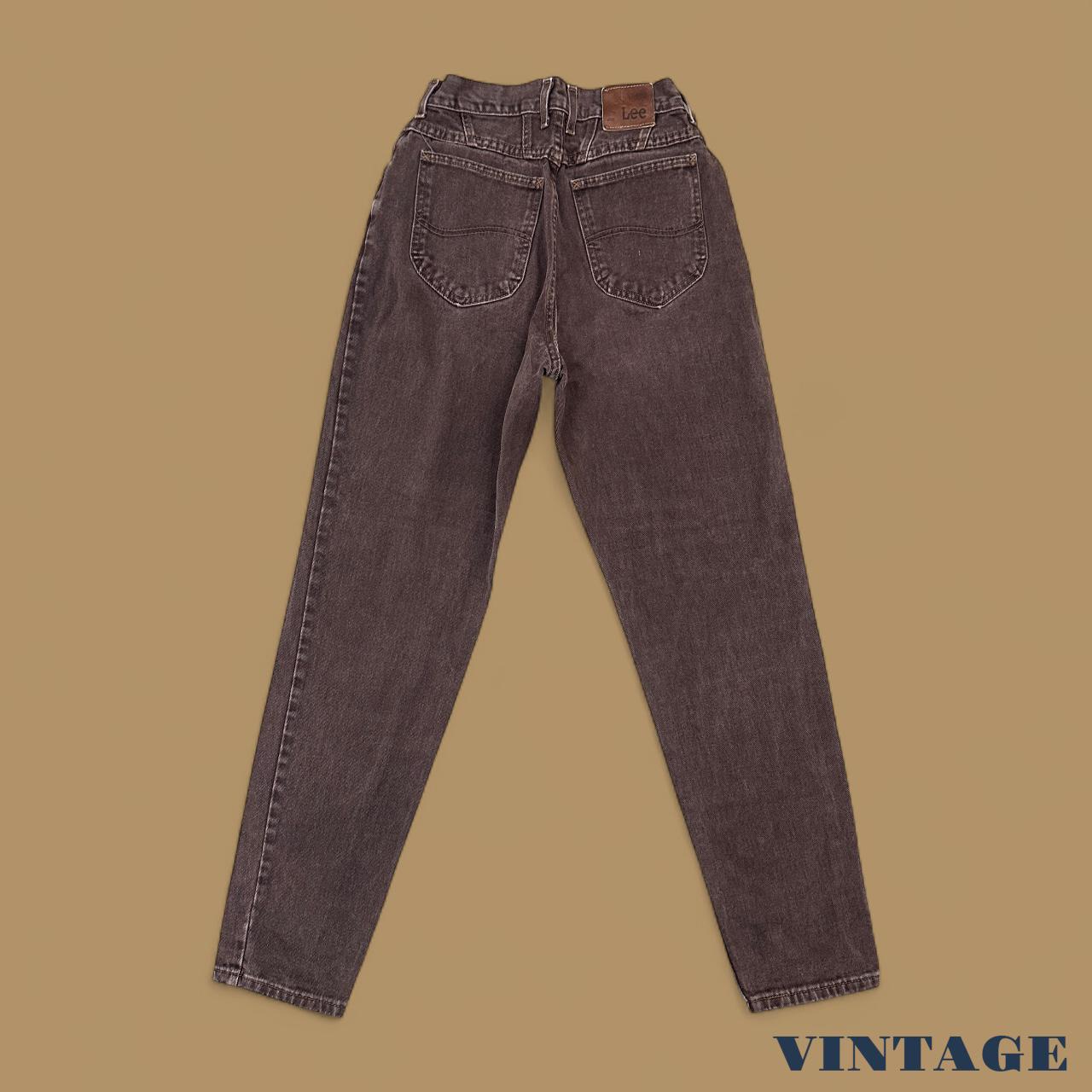 Vintage 90's Lee Tapered Leg Mom Jeans Dark Brown W26 L30