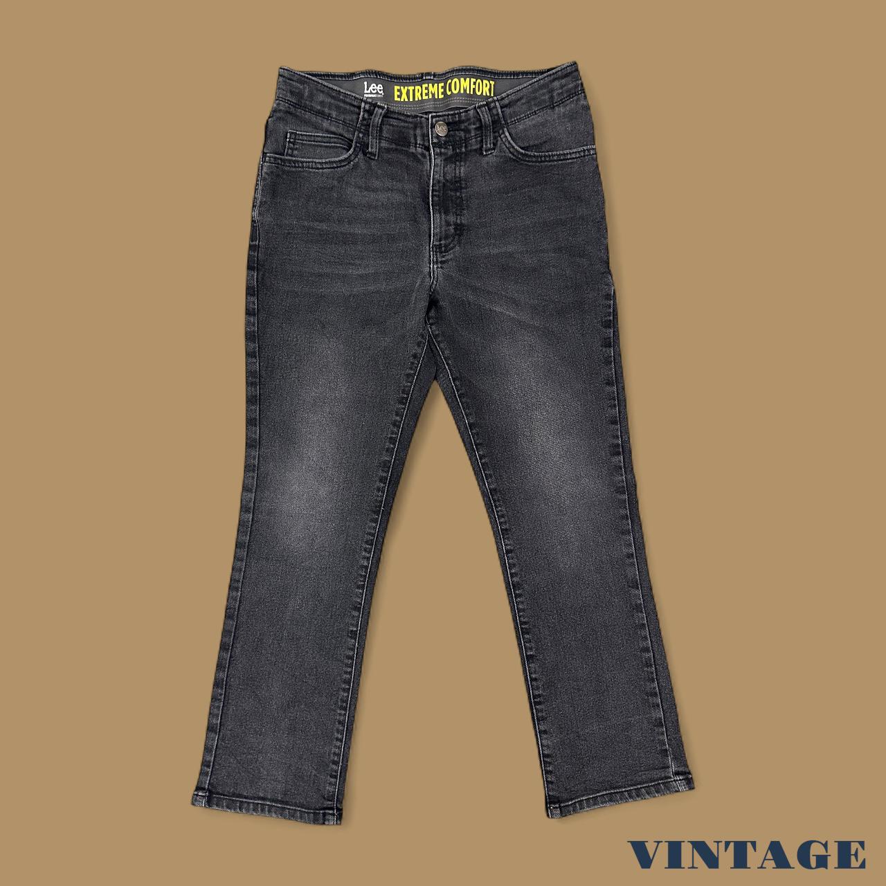 Vintage Lee Extreme Comfort Straight Leg Boyfriend Jeans Charcoal Grey W30 L28