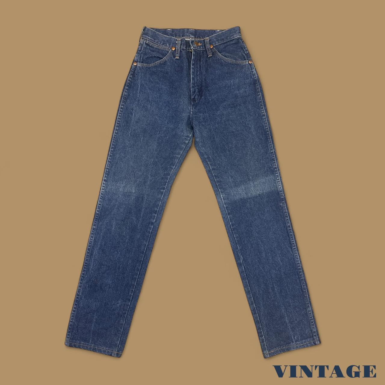 Vintage Wrangler USA Made Straight Leg Boyfriend/Mom Jeans Dark Blue W26 L30