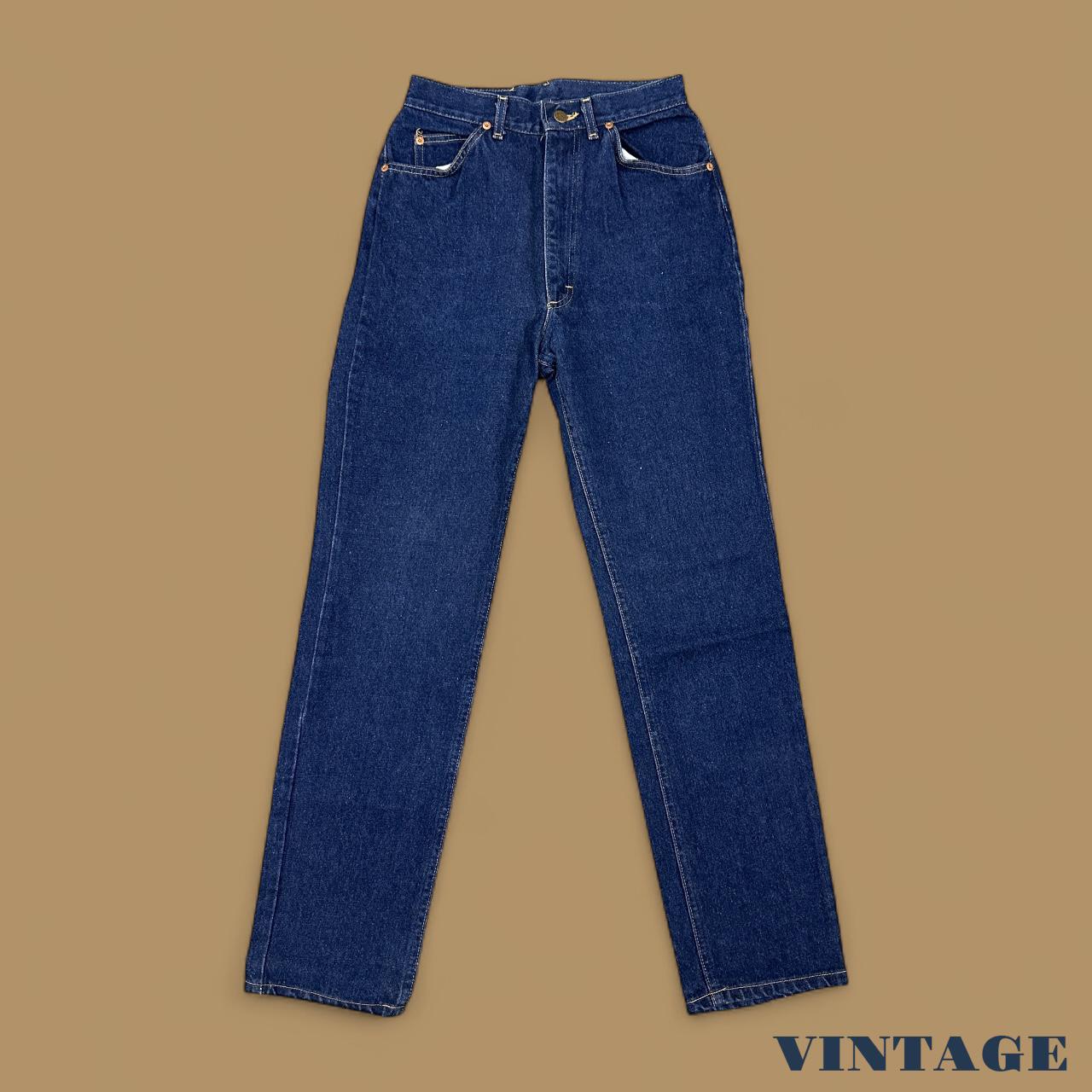 Vintage Lee Straight Leg Boyfriend Jeans Dark Blue W26 L32