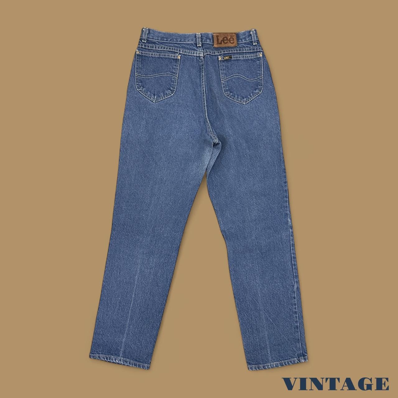 Vintage Lee Straight Leg Boyfriend Jeans Dark Blue W30 L32