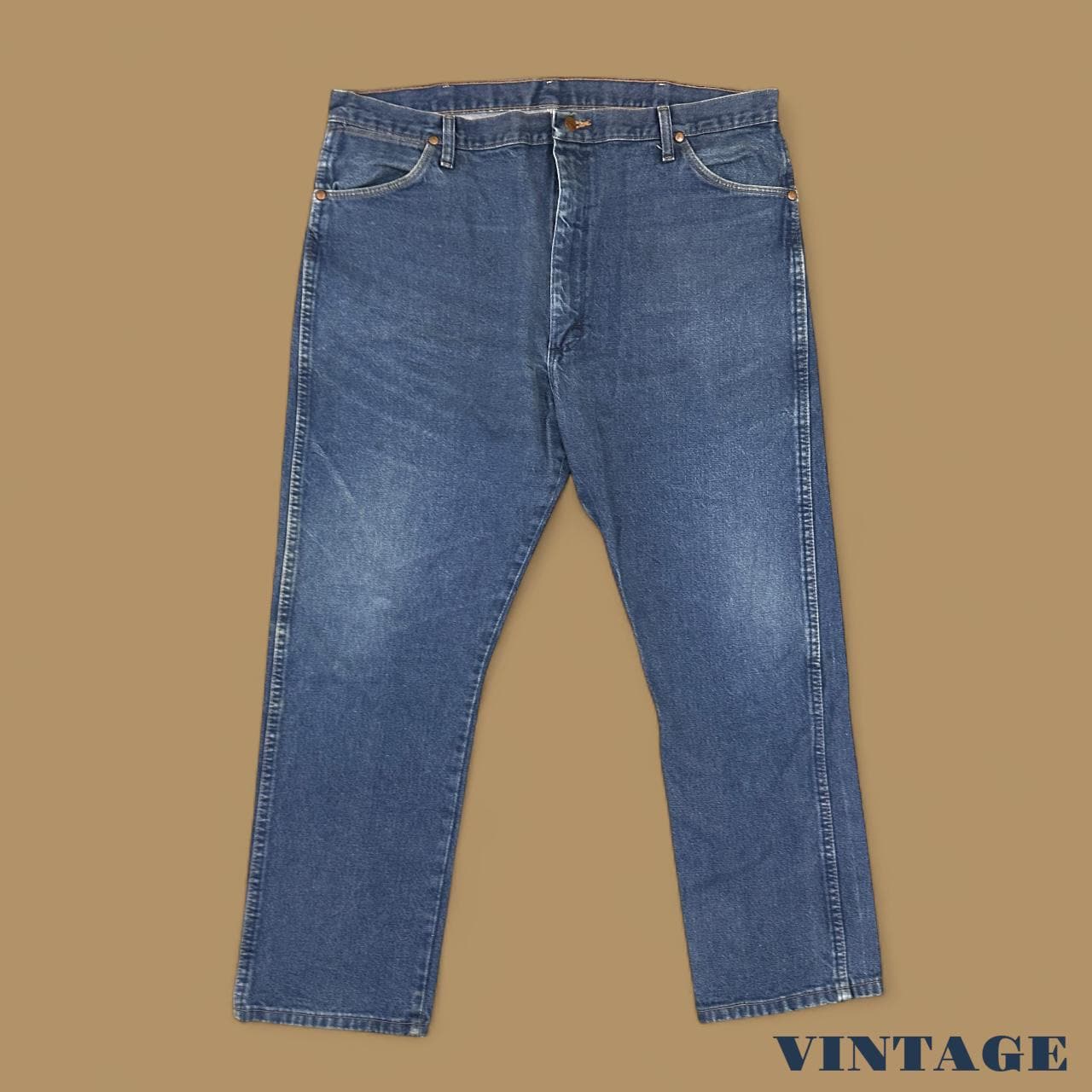 Vintage Wrangler USA Straight Leg Jeans Dark Blue W42 L30