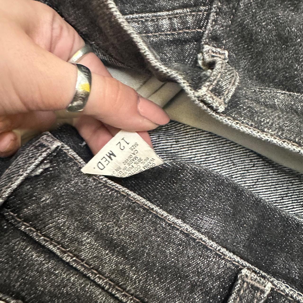 Vintage 90's Lee Tapered Leg Mom Jeans Charcoal Grey W29 L30