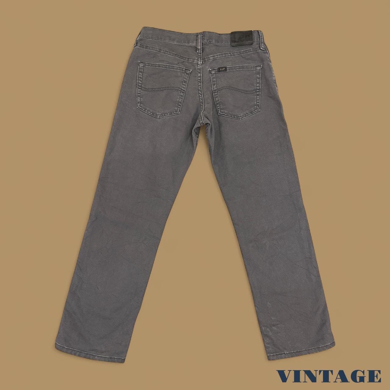 Vintage Lee Straight Leg Boyfriend Jeans Charcoal Grey W29 L29