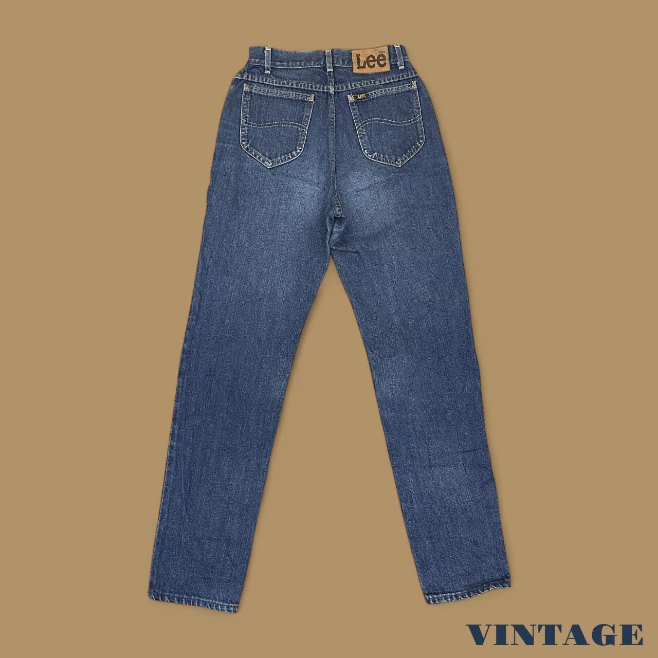 Vintage Lee Straight Leg Boyfriend Jeans Dark Blue W26 L32