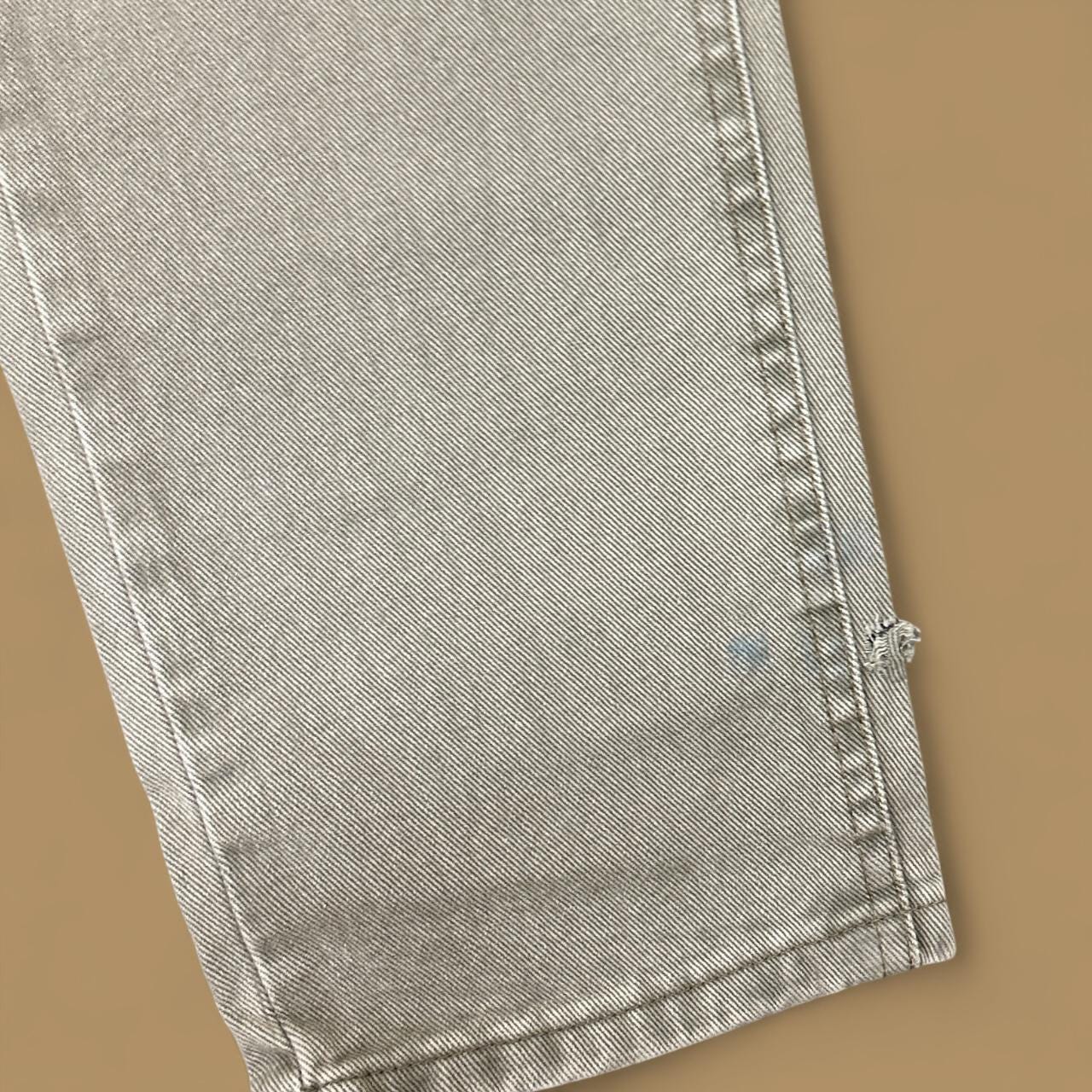 Vintage 90s Lee Elastic Waist Tapered Leg Mom Jeans Beige/Grey W28 L30