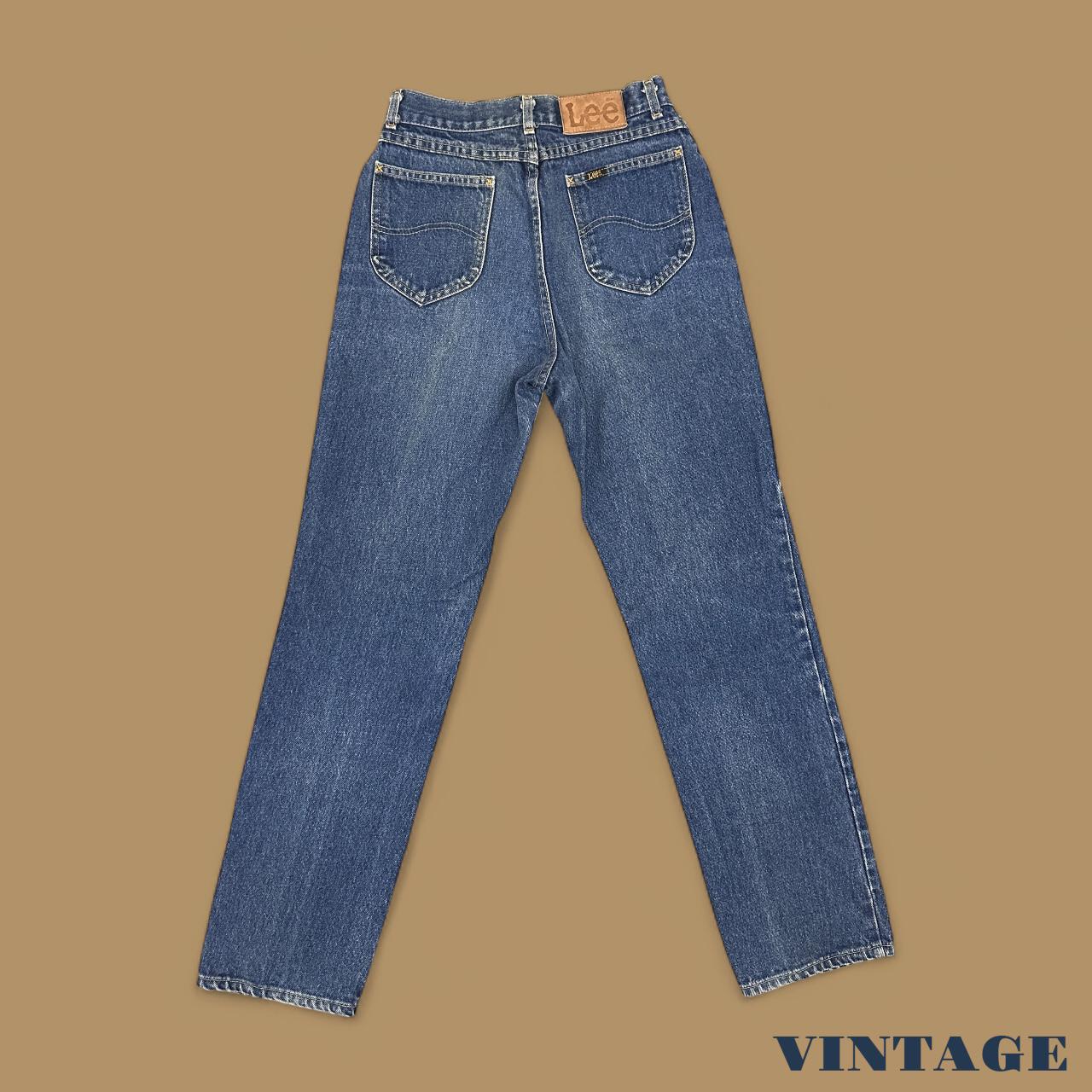 Vintage Lee Straight Leg Boyfriend Jeans Mid Blue W26 L32