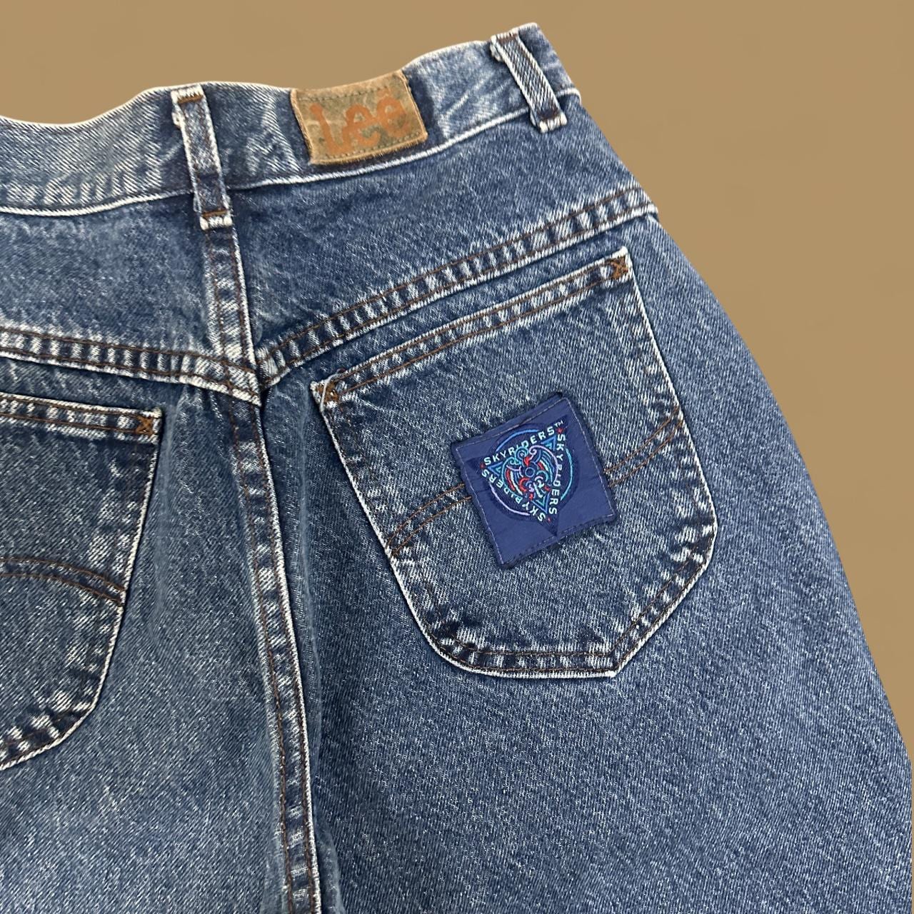 Vintage 80's Lee Skyriders Tapered Leg Mom Jeans Dark Blue W26 L30