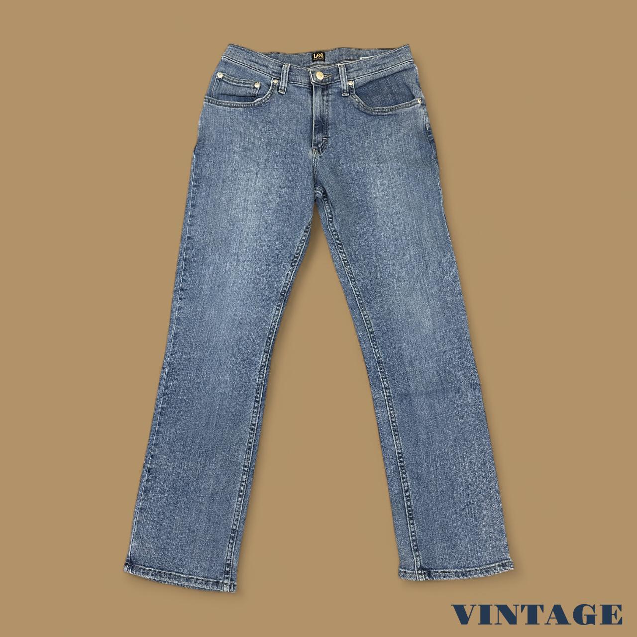 Vintage Lee Straight Leg Boyfriend Jeans Mid Blue W30 L30