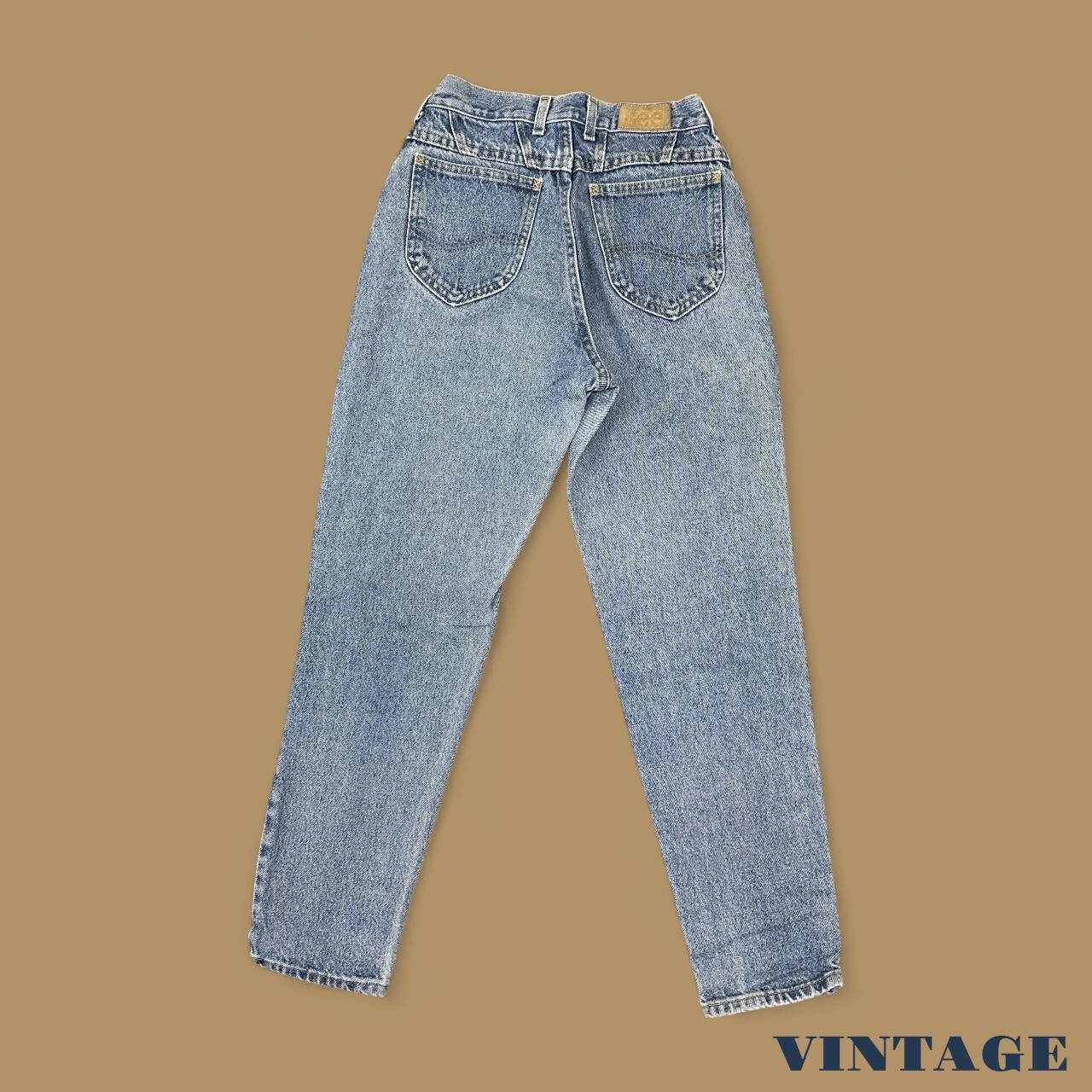 Vintage 90's Lee Tapered Leg Mom Jeans Light Blue W26 L29