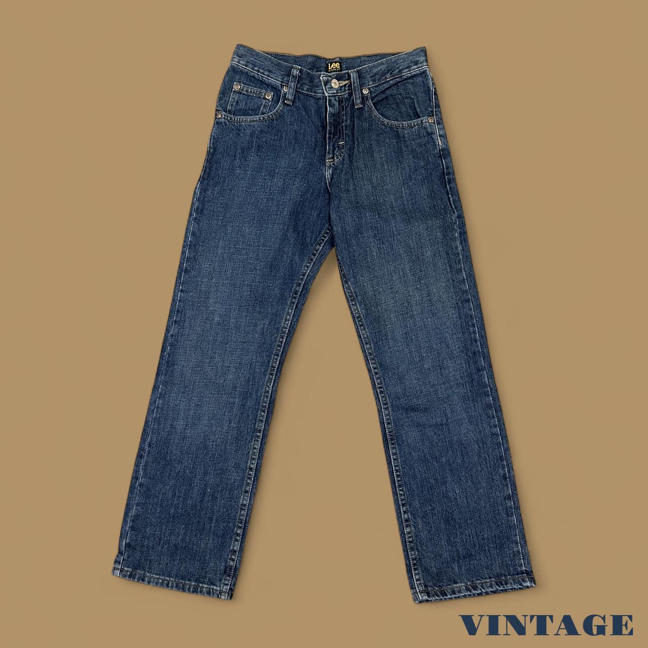 Vintage Lee Relaxed Straight Leg Boyfriend Jeans Dark Blue W27 L28