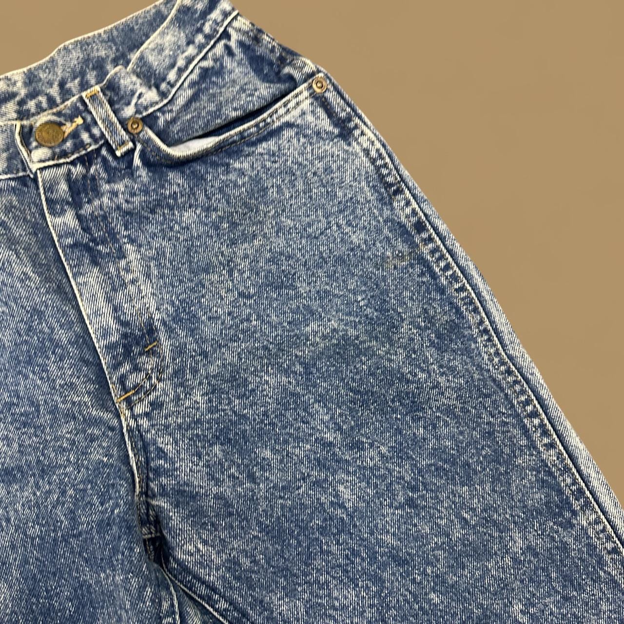 Vintage 90's Lee Tapered Leg Acid Wash Mom Jeans Mid Blue W26 L30