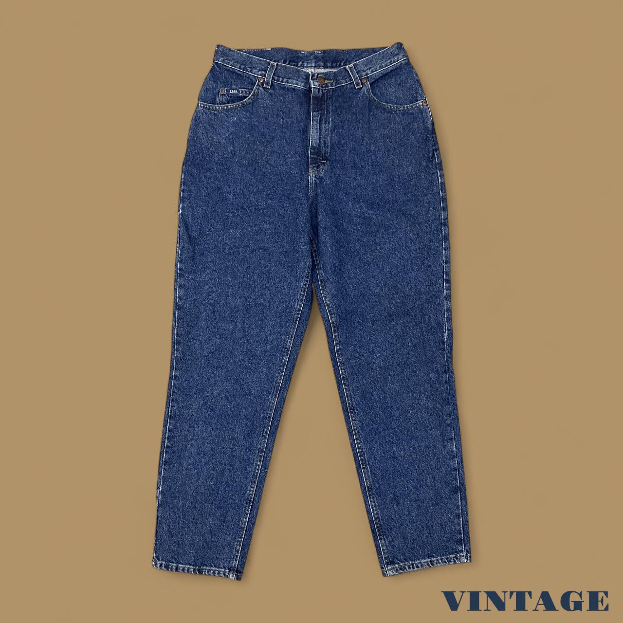 Vintage 90's Lee Tapered Leg Mom Jeans Dark Blue W32 L30