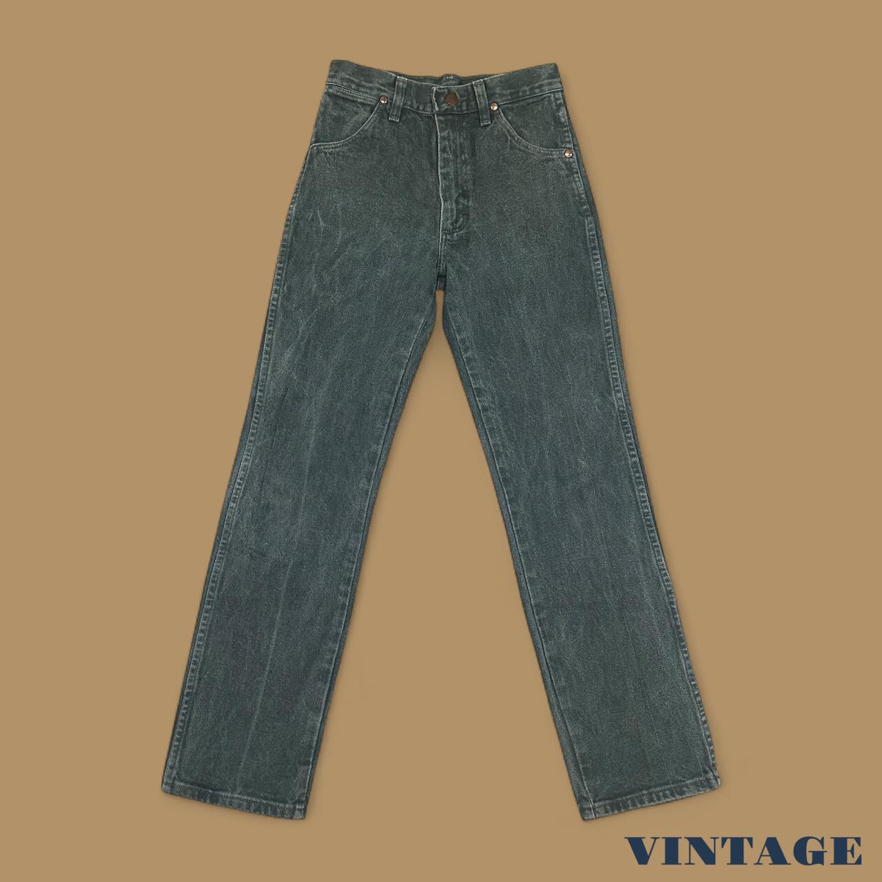 Vintage Wrangler USA Made Straight Leg Boyfriend Jeans Bottle Green W24 L28