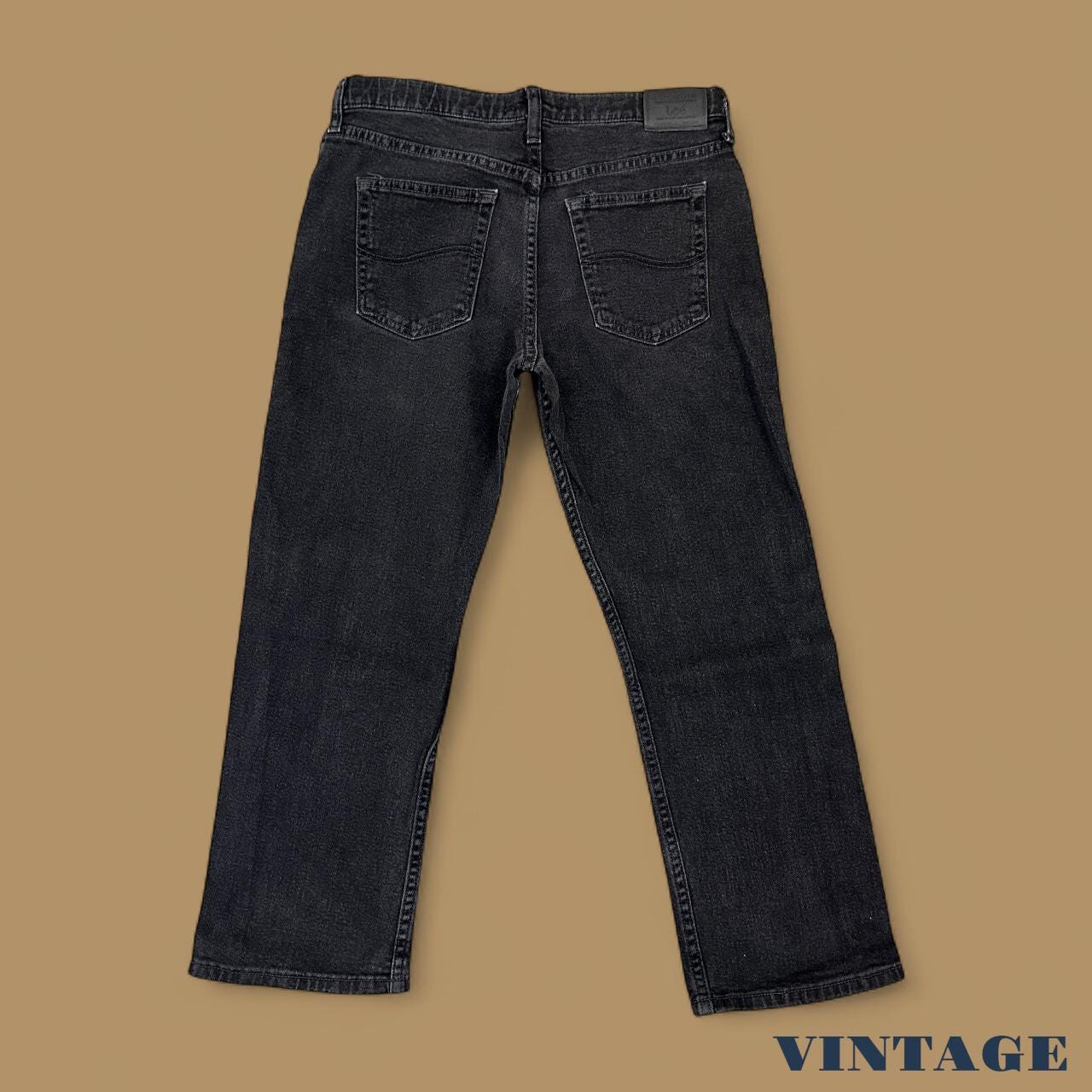 Vintage Lee Straight Leg Boyfriend Jeans Charcoal Black W34 L28