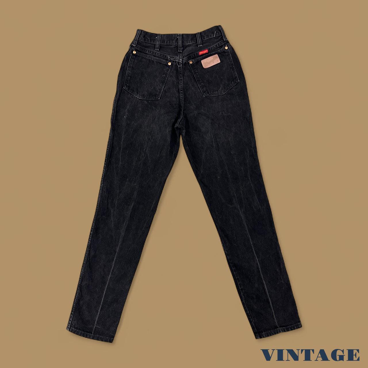Vintage Wrangler USA Made Straight Leg Boyfriend/Mom Jeans Black W26 L34
