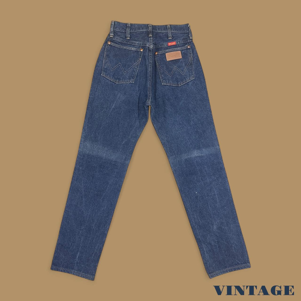 Vintage Wrangler USA Made Straight Leg Boyfriend/Mom Jeans Dark Blue W26 L30