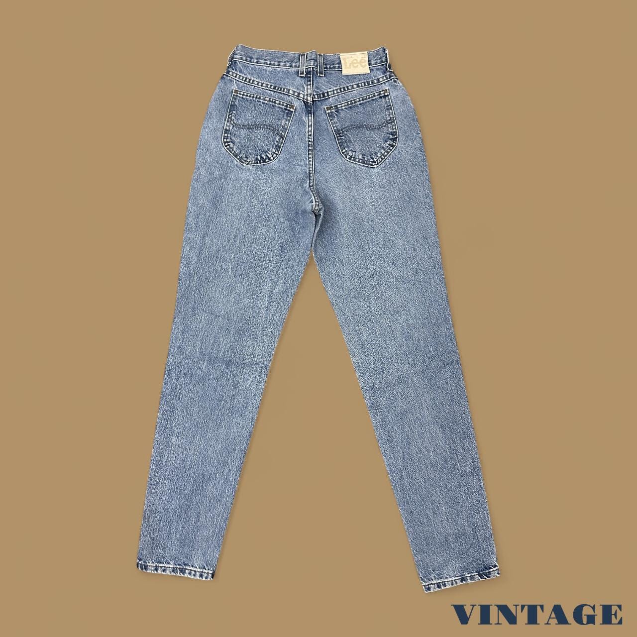 Vintage 90's Lee Tapered Leg Mom Jeans Light Blue W26 L34