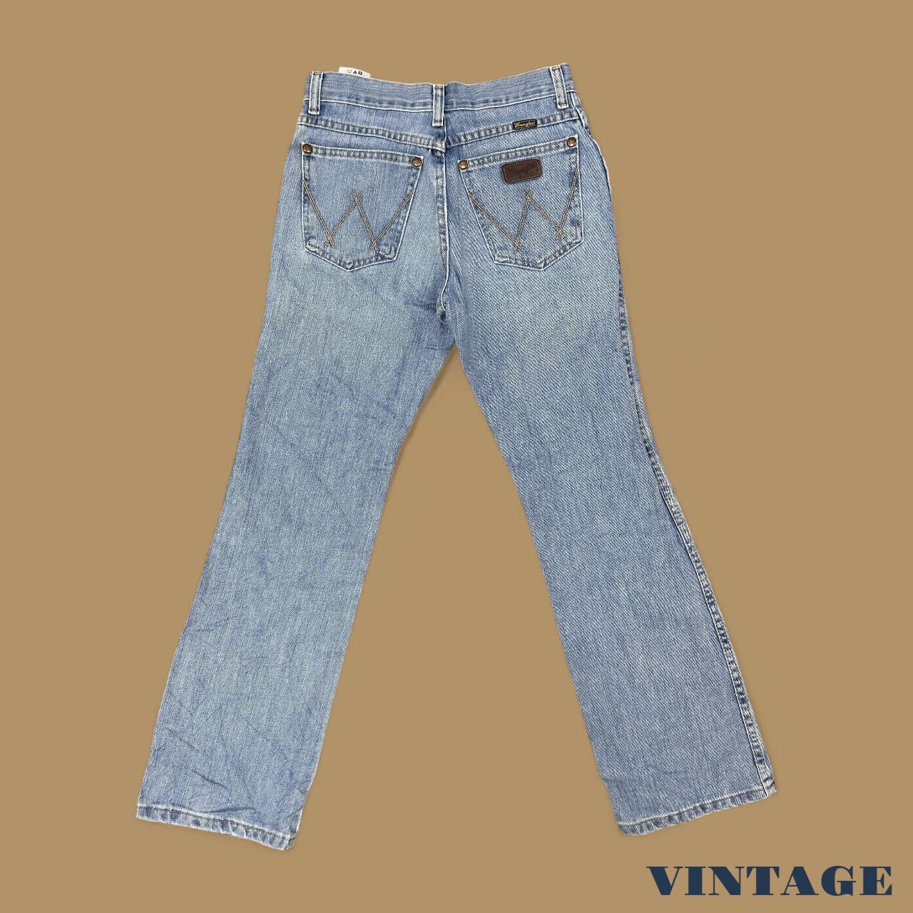 Vintage Wrangler Relaxed Fit Bootcut Jeans Light Blue W27 L29