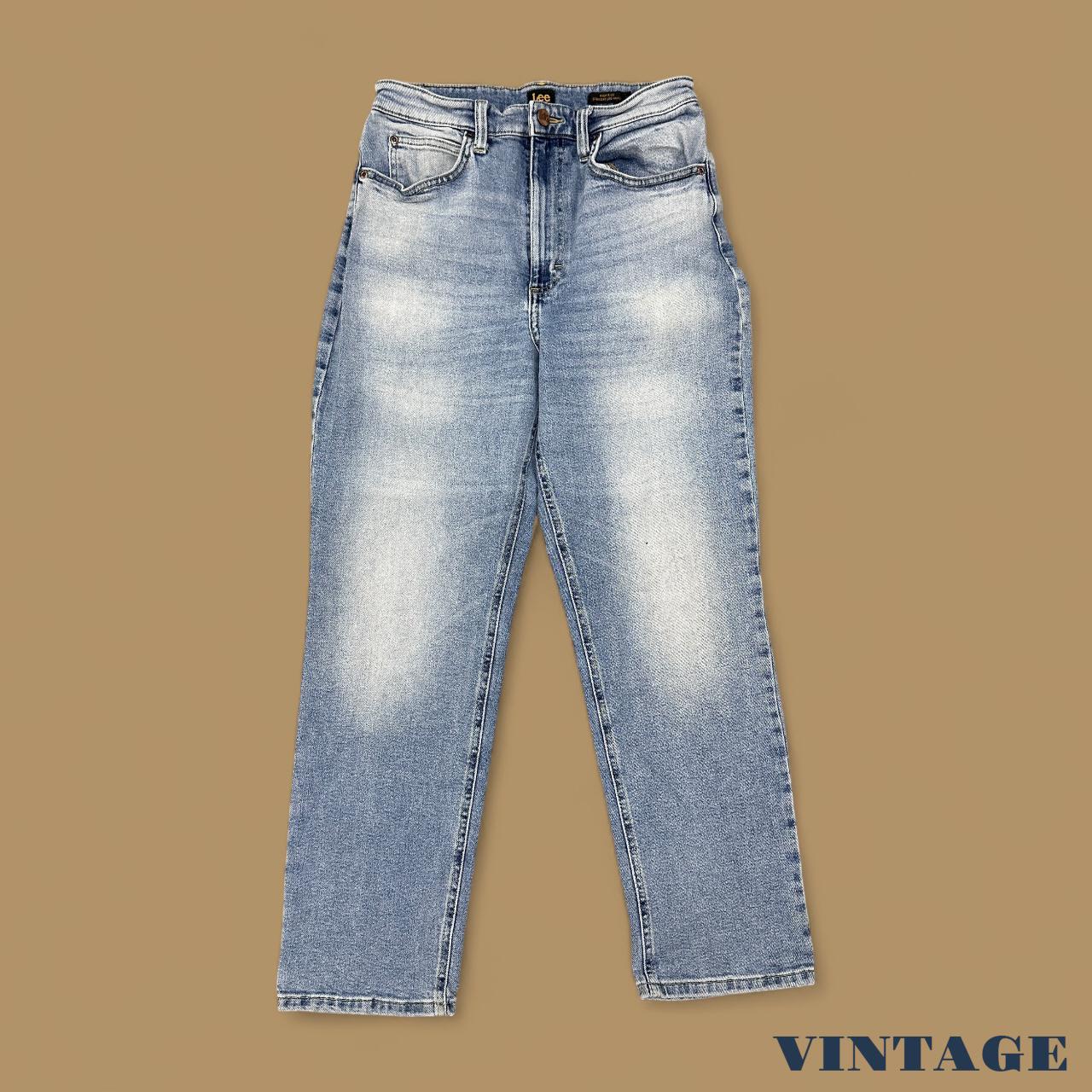 Vintage Lee Straight Leg Boyfriend Jeans Light Blue W30 L28