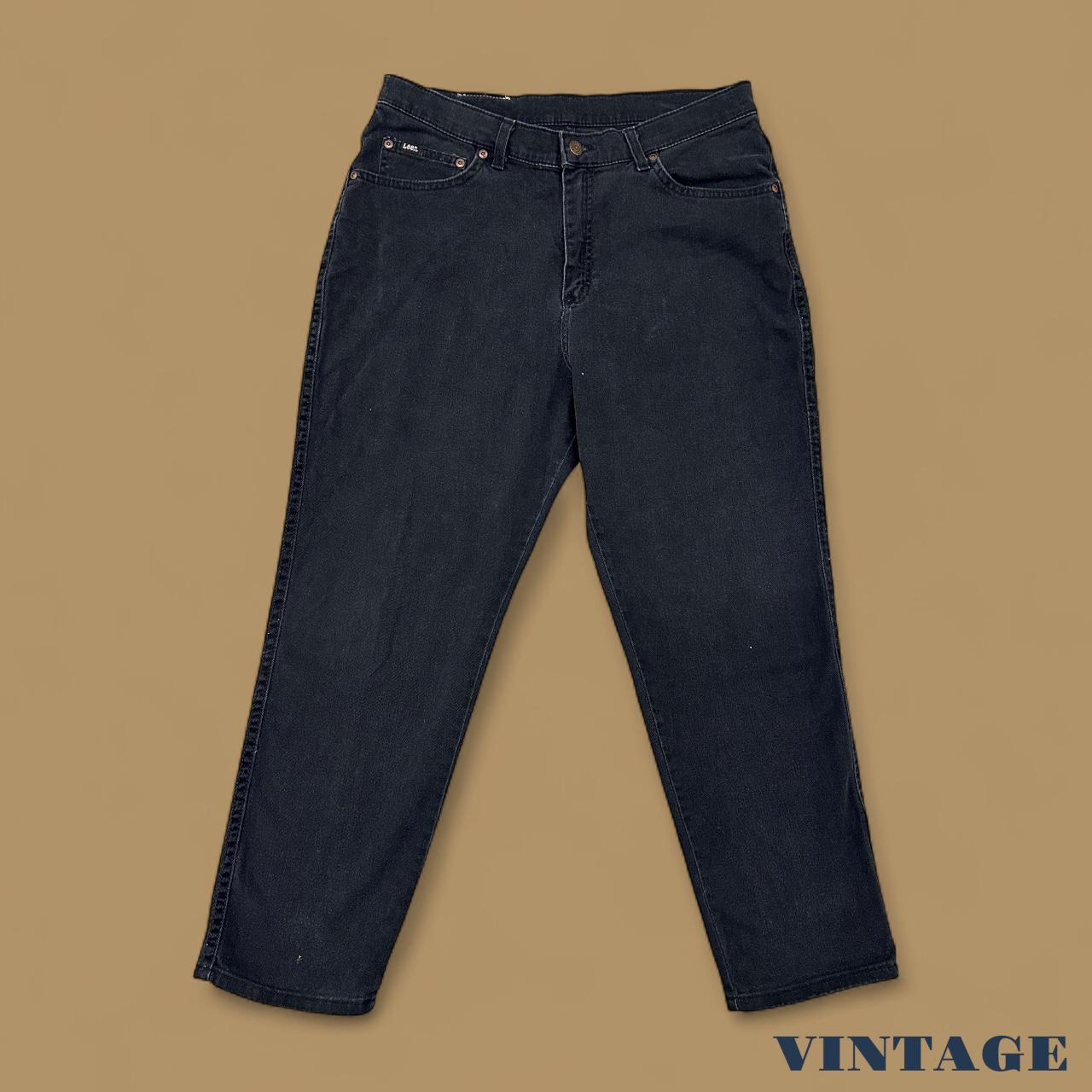 Vintage 90's Lee Tapered Leg Mom Jeans Black W34 L29