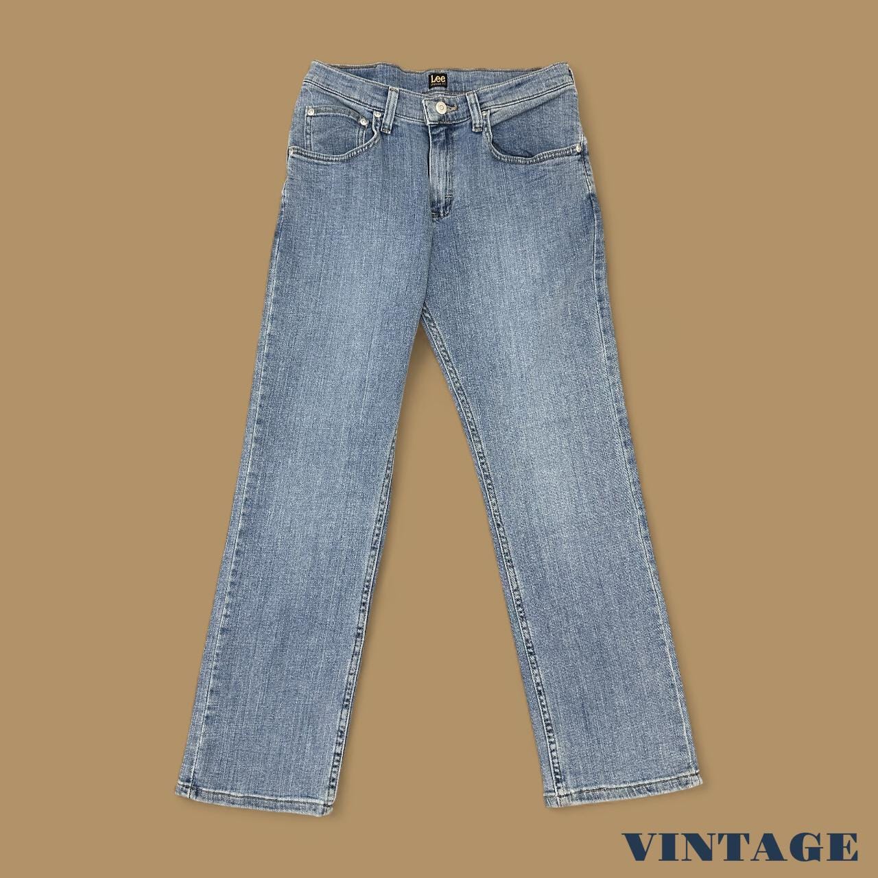 Vintage Lee Straight Leg Boyfriend Jeans Light Blue W30 L30