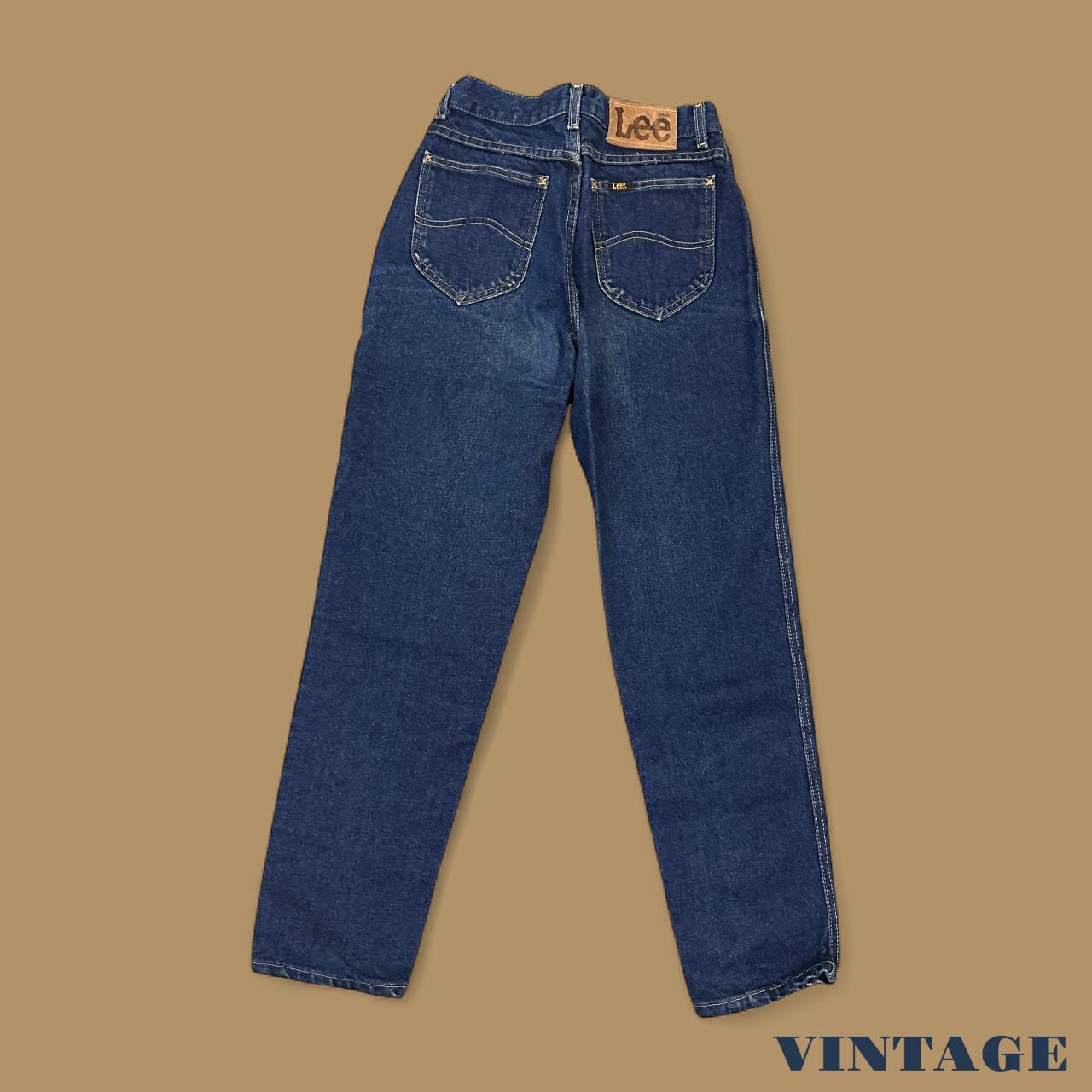 Vintage Lee Straight Leg Boyfriend Jeans Dark Blue W26 L28