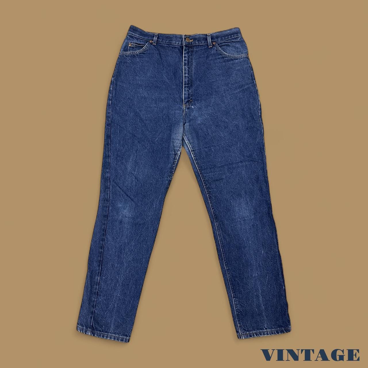 Vintage Lee Straight Leg Boyfriend Jeans Dark Blue W34 L32