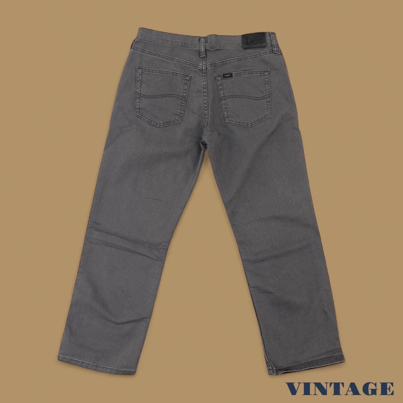 Vintage Lee Straight Leg Boyfriend Jeans Charcoal Grey W31 L28