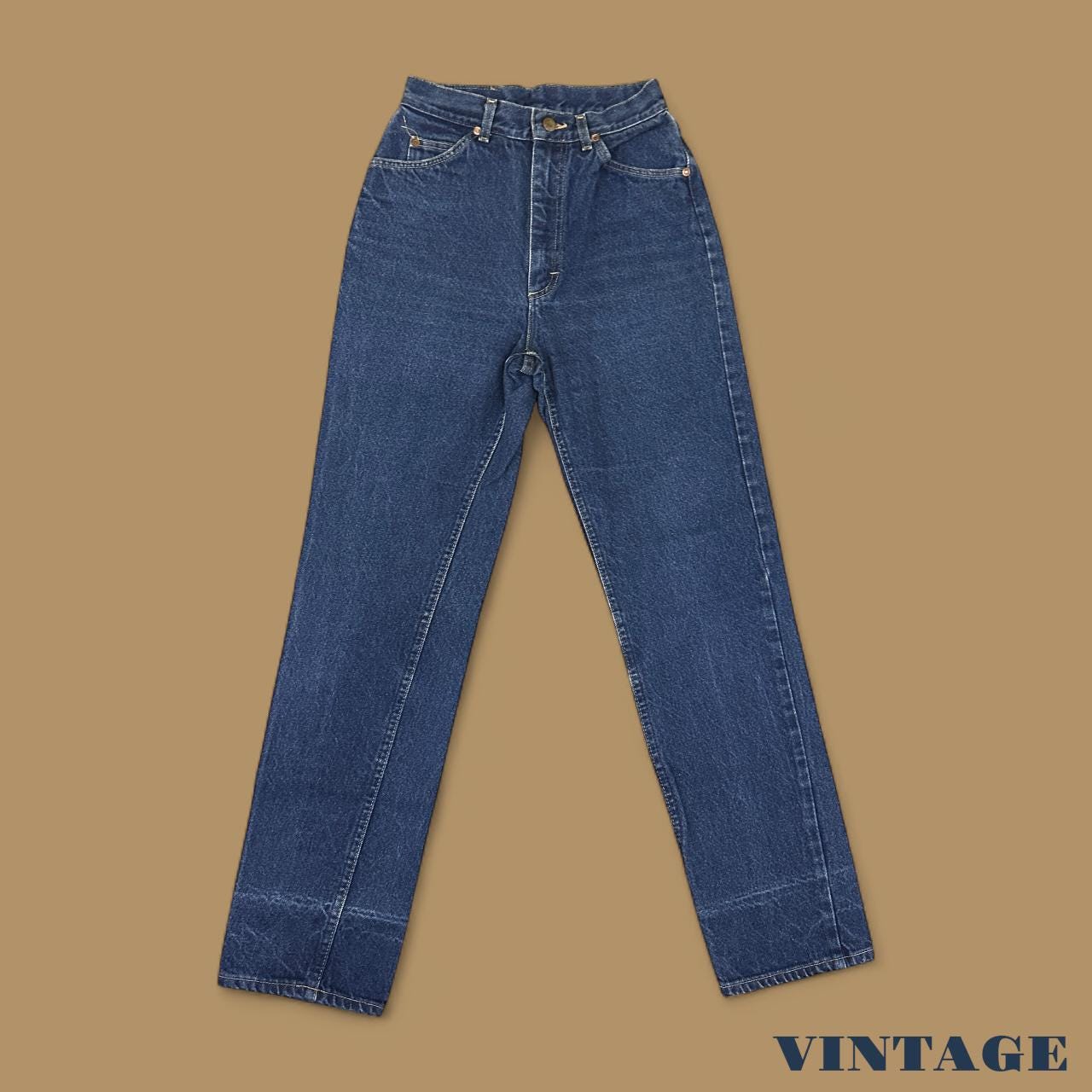 Vintage Lee Straight Leg Boyfriend Jeans Dark Blue W25 L32