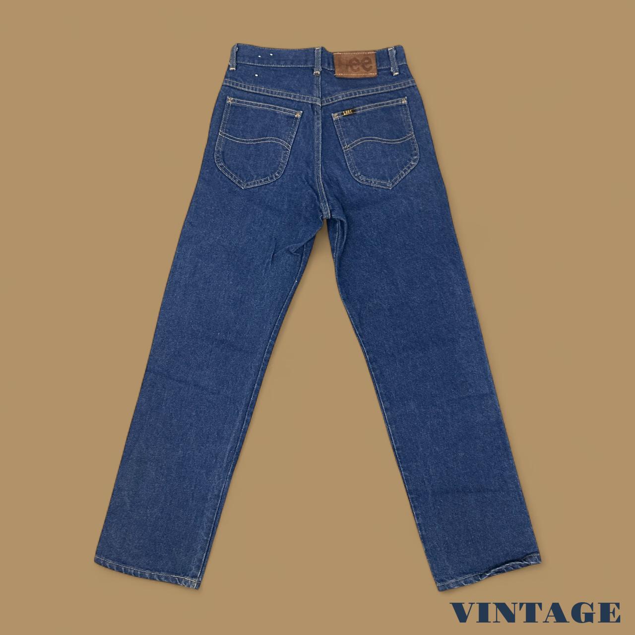 Vintage Lee Straight Leg Boyfriend Jeans Dark Blue W27 L30