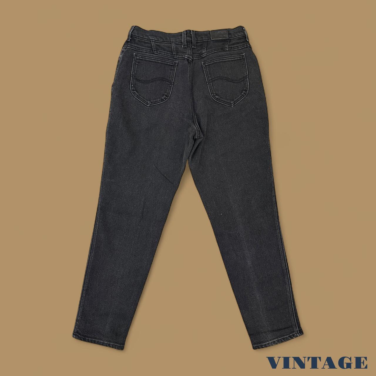 Vintage 90's Lee Tapered Leg Mom Jeans Charcoal Black W32 L30