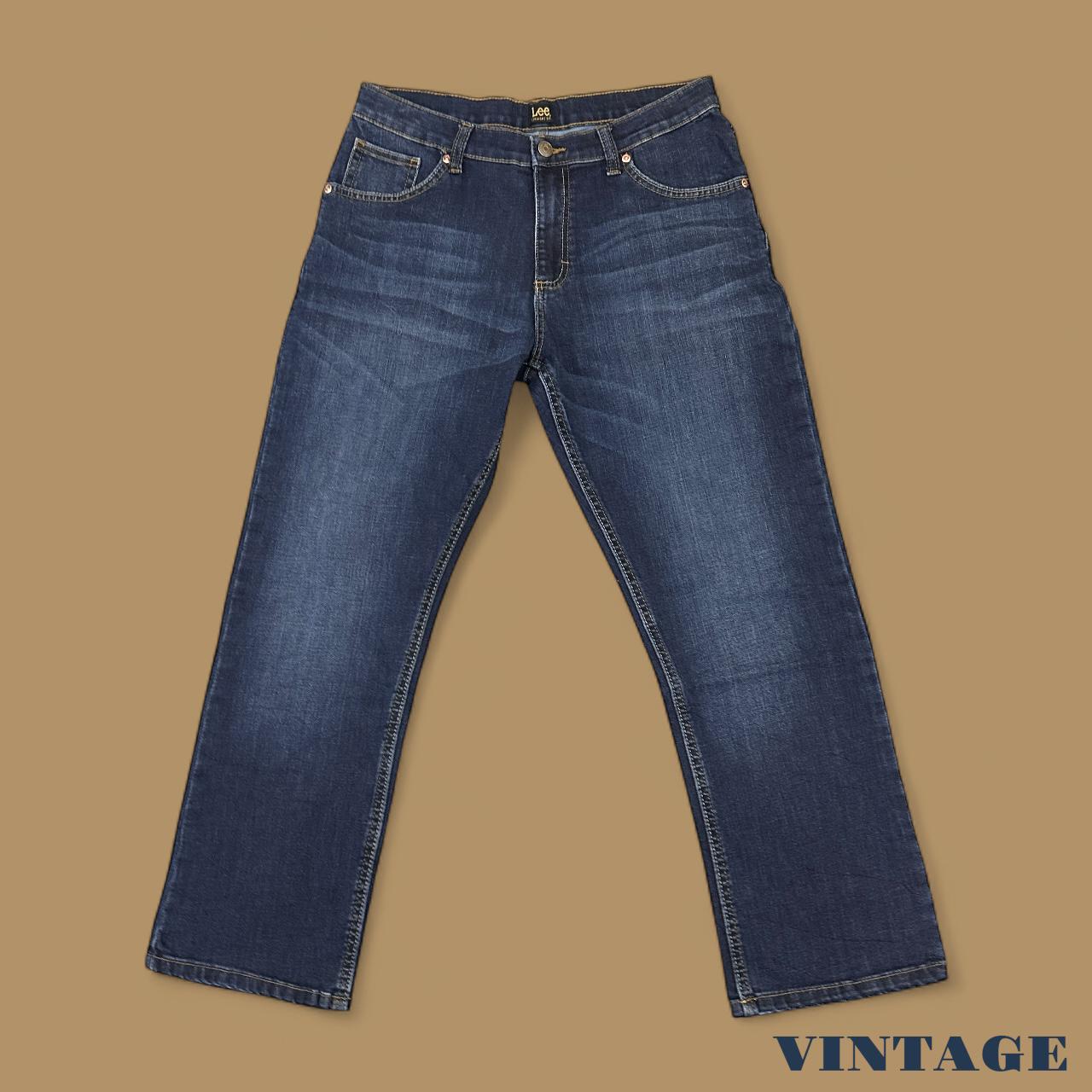 Vintage Lee Straight Leg Boyfriend Jeans Dark Blue W32 L28