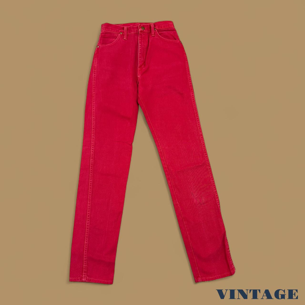 Vintage Wrangler USA Made Straight Leg Mom/Boyfriend Jeans Red W27 L36