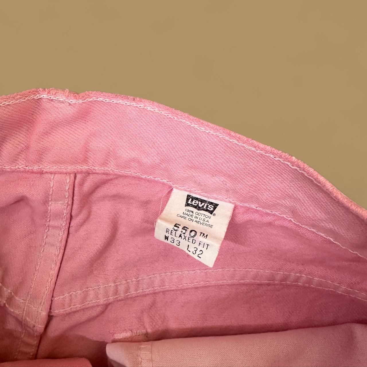 Vintage Levi's 550 USA Relaxed Straight Leg Jeans Pink W33 L32