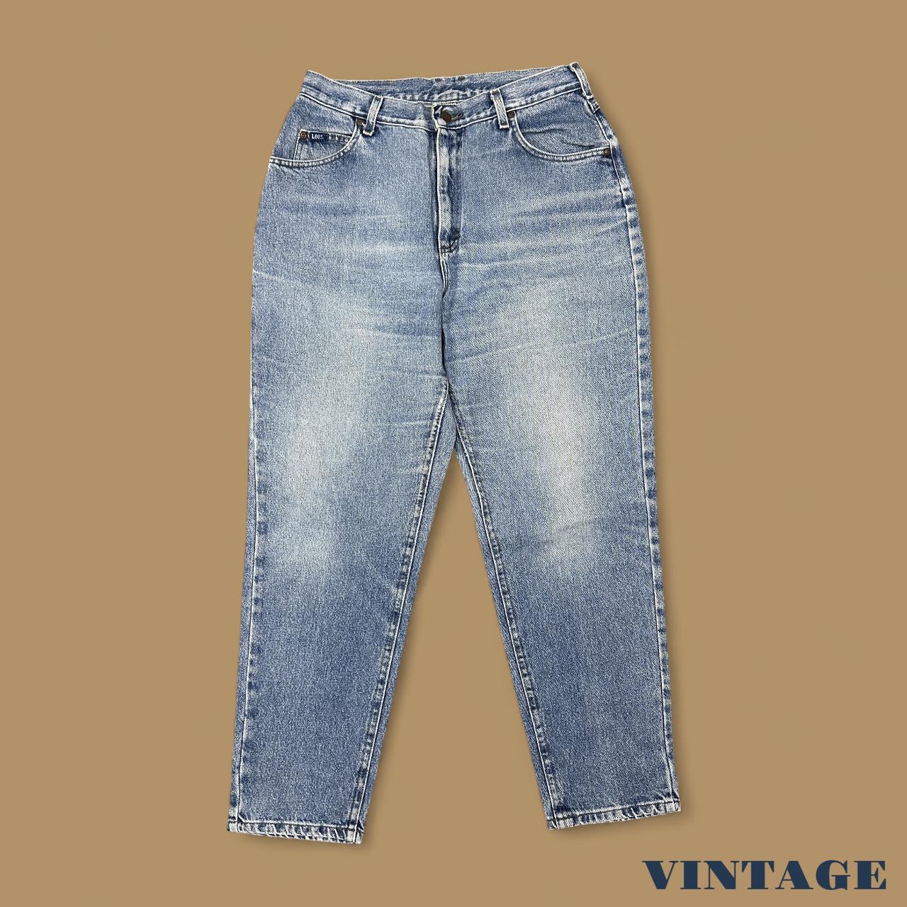 Vintage 90's Lee Tapered Leg Mom Jeans Light Blue W31 L29