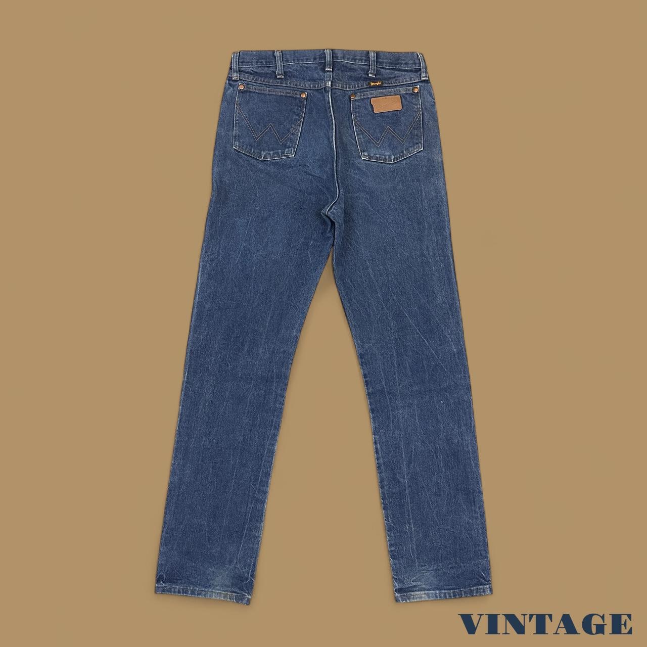Vintage Wrangler USA Straight Leg Jeans Dark Blue W35 L36