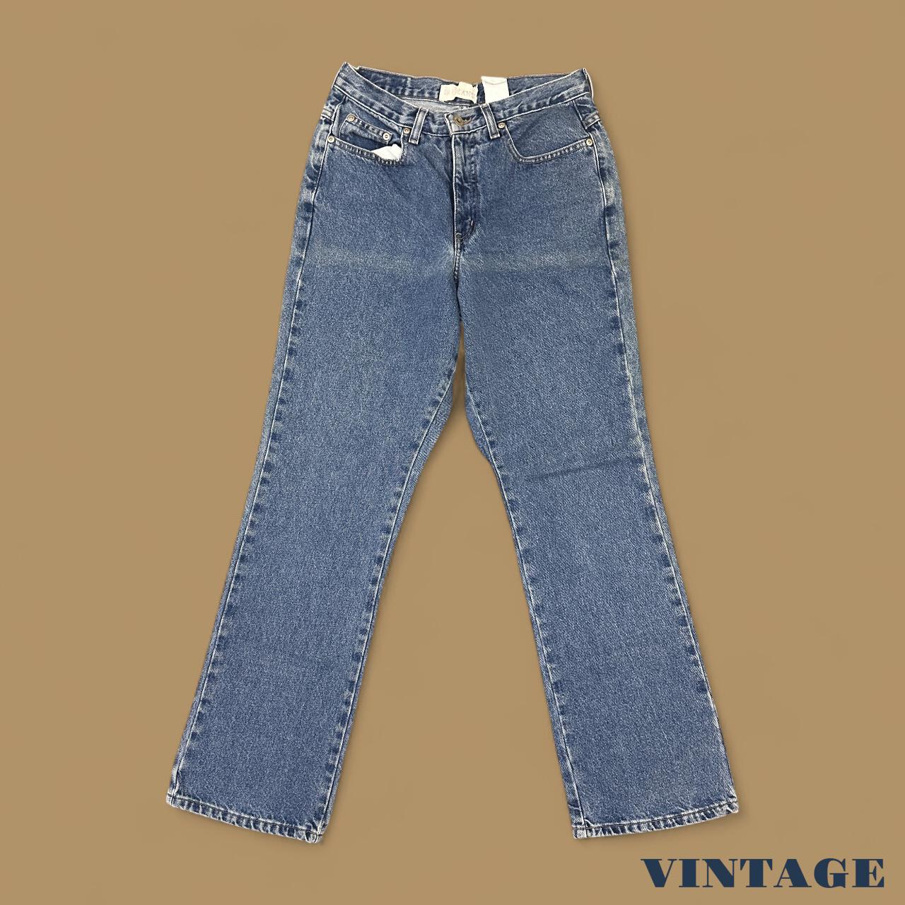 Vintage 90s Reflect Jeans Wide Leg Boyfriend Jeans Mid Blue W28 L30