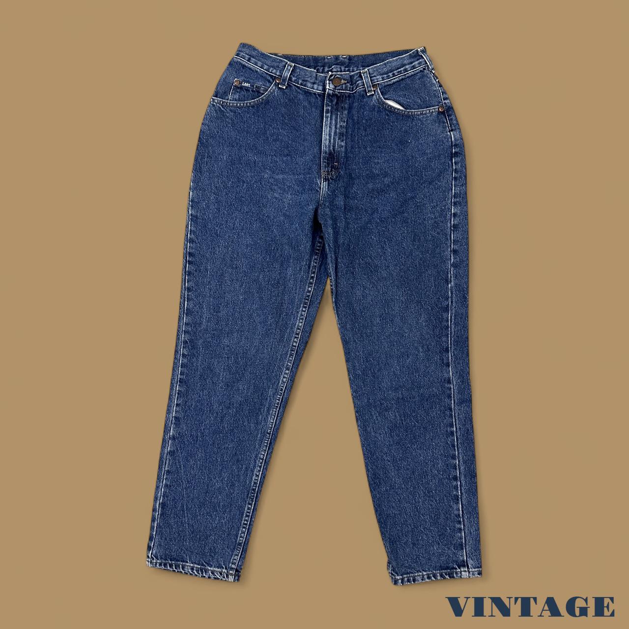 Vintage 90's Lee Tapered Leg Mom Jeans Dark Blue W32 L29