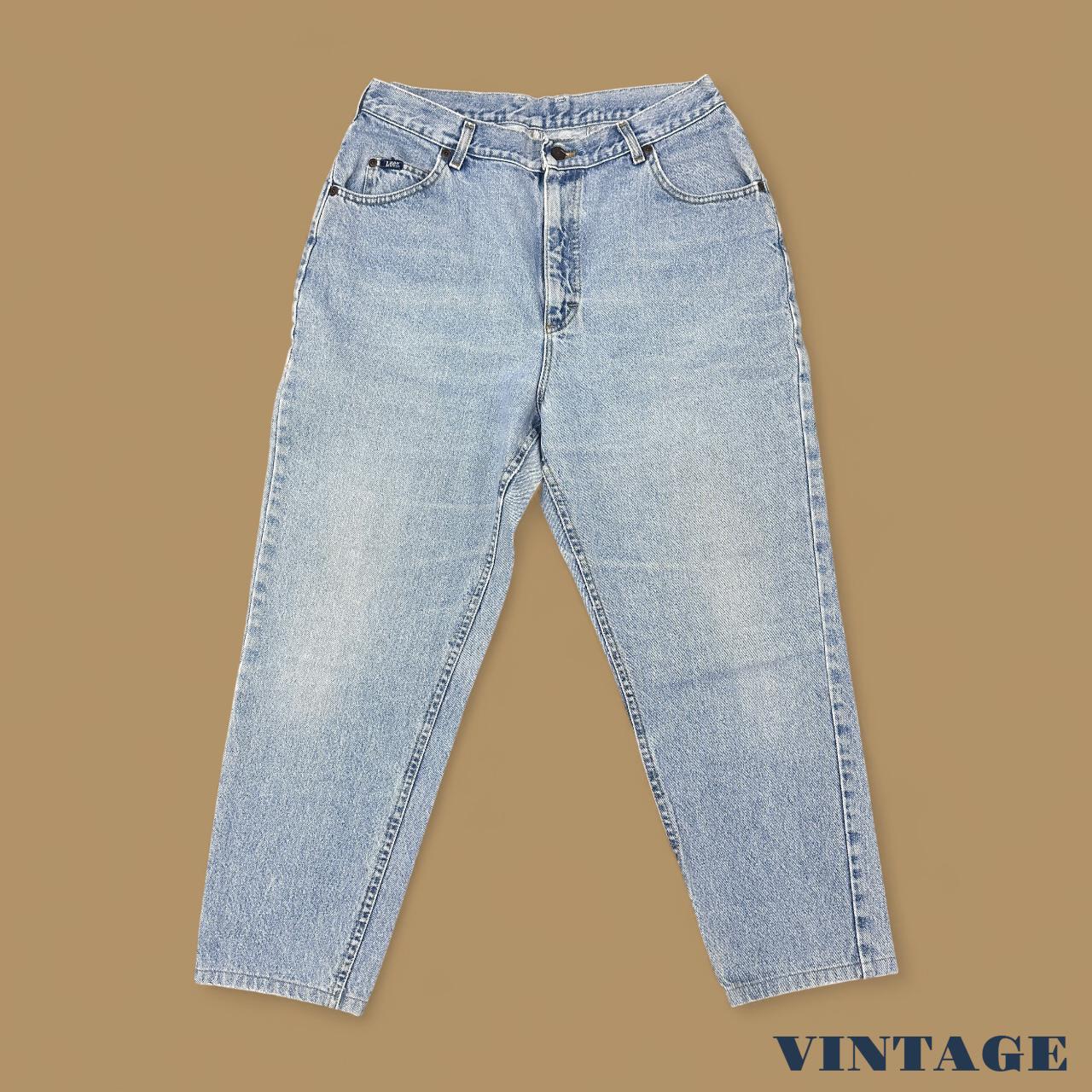 Vintage 90's Lee Tapered Leg Mom Jeans Light Blue W32 L27