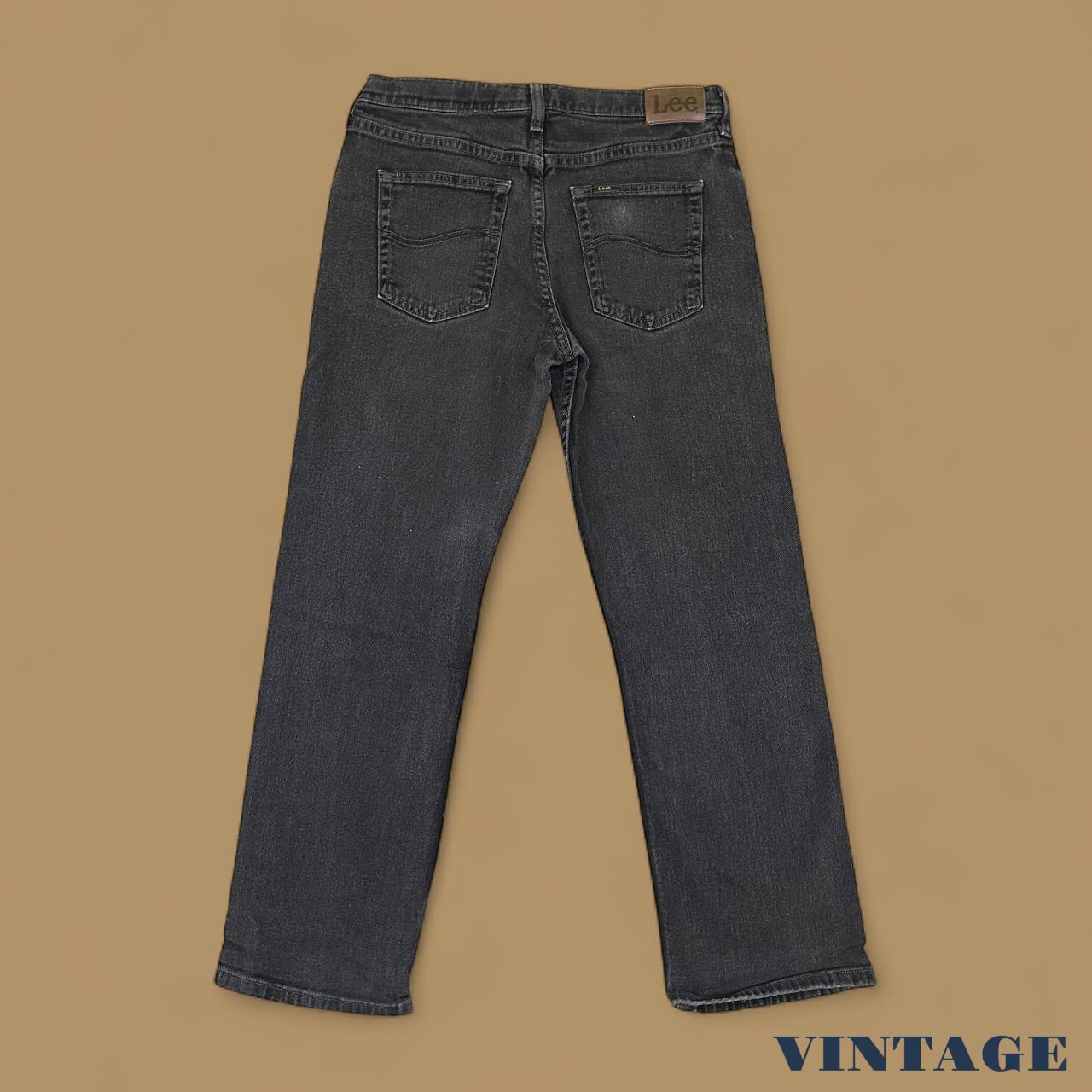Vintage Lee Straight Leg Boyfriend Jeans Charcoal Black W32 L28