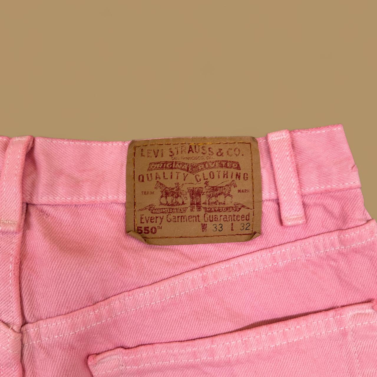 Vintage Levi's 550 USA Relaxed Straight Leg Jeans Pink W33 L32