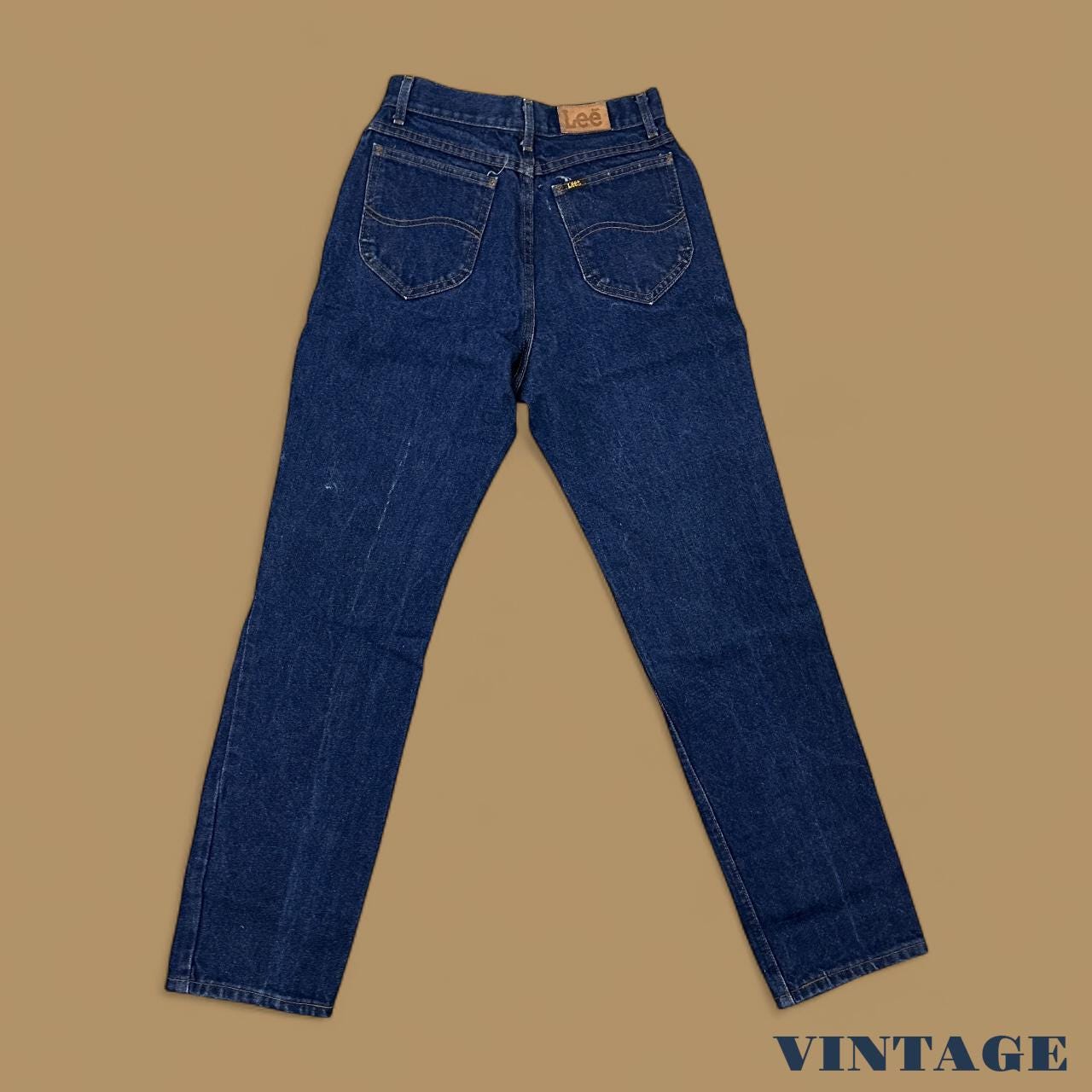 Vintage Lee Straight Leg Boyfriend Jeans Dark Blue W26 L30
