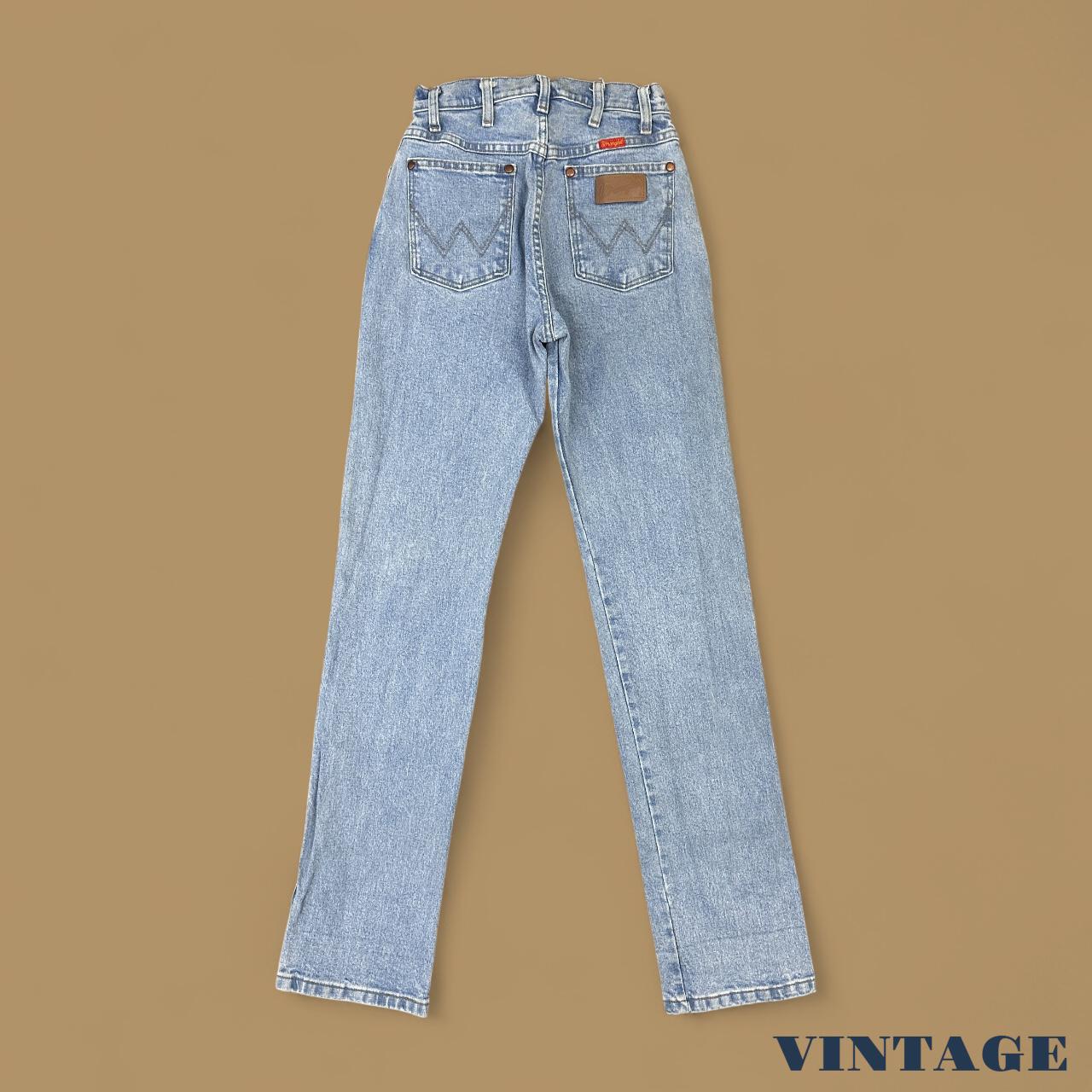 Vintage Wrangler Straight Leg Boyfriend/Mom Jeans Light Blue W25 L34